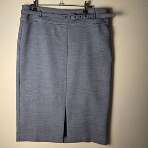 Ann Taylor Blue Houndstooth Pencil Skirt